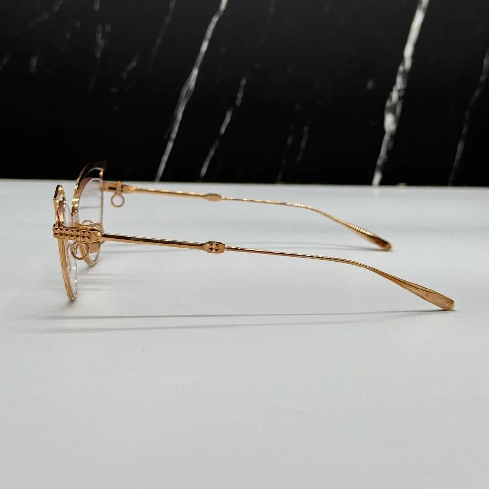 NEW VALENTINO GLASSLINER VLX-118F CAT EYE GOLD EYEGLASSE